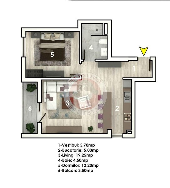 Colentina | Andronache | 2 camere |  Lux | 67mp | B9513